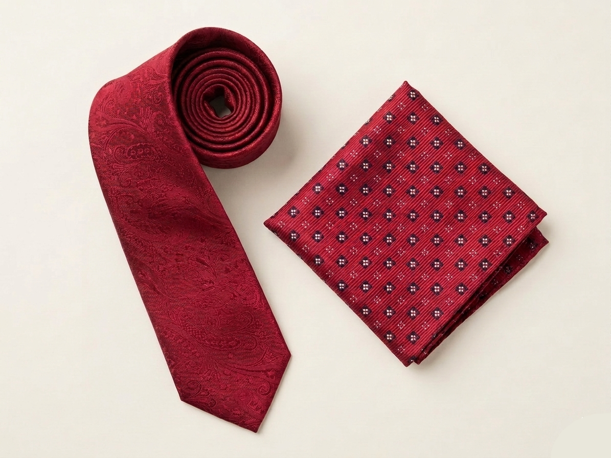 Rød Tonal Paisley